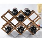 Quality Promised Wooden Wine Rack Display Bottle Shelf Wood for sale