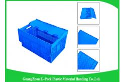 China Mesh Collapsible Plastic Containers with Attached Lids / Package Folding Plastic Crates supplier