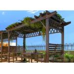 Fibreglass Frame Wood Imitated Garden Grape Trellis For Rest Areas for sale