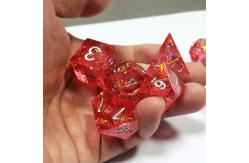 China Phantom red resin & foil gold Resin Boarding Dice Set Dragon and Dungeon supplier