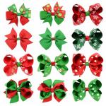 Wholesales Christmas Floral Korean Flower Girls Butterfly Kids Hairclips Hair Accessories Hairpins for sale