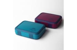 China Sustainable 1160ml Plastic Bento Lunch Box with 4 Leak Proof Compartments supplier
