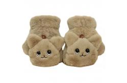 China Students Write In Winter Lovely Half Finger Flip Housework Plush Glove supplier