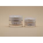 Transparent Acrylic Cosmetic Containers Not Easily Broken With White Rose ABS Cap