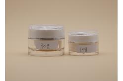 China Transparent Acrylic Cosmetic Containers Not Easily Broken With White Rose ABS Cap supplier