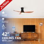 OEM Low Profile Ceiling Fan with Light and Remote Control 1stshine LED Smart Control for sale