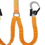 ISO9001 Fall Protection Safety Harnesses PET Fiber Energy Absorbing Lanyard Twin Access for sale