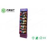 Easy Assembly Cardboard Advertising Stand Customized Floor Display With Plastic Hooks​