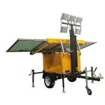 Reliable Mobile Solar Light Tower With 4*150W LED Lights 4*250W Solar Panels for sale