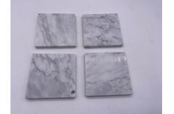 China Square Marble Plain Stone Coasters Polished Vein 10 X 10 cm supplier