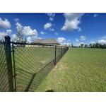 Wholesale 6ft 7ft 9 Gauge 10 Gauge 11 Gauge Black Vinyl PVC Coated Hot Dip Galvanized Chain Link Fence For Sale for sale