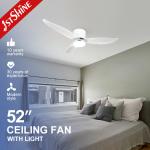 Remote Control ABS Blades LED Ceiling Fan With Noiseless DC Motor for sale