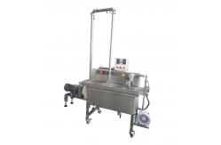 China Automatic Protein Cereal Bar Chocolate Coating Machine With Chocolate Melting Tank supplier