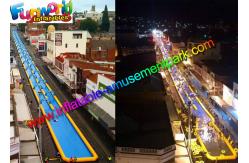 China Giant 100M Famous Inflatable Big Water Slide , Inflatable City Slide  For Summer supplier