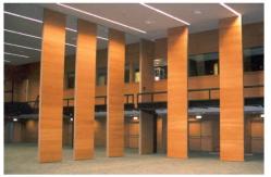 China Function Hall Decorative Acoustic Room Dividers / Sliding Operable Wall Panel supplier