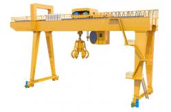 China Double Beam Girder Rail Track 5m Garbage Gantry Crane With Electric Hydraulic Grab supplier