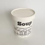 360ml 12oz Soup Paper Cup With Lid Single Wall Biodegradable Bowls for sale