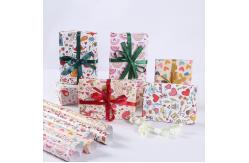 China Red Gold Durable Gift Wrap Paper Roll with Logo supplier