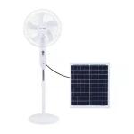 Multifunction 25W Solar Powered Outdoor Fan 18650 Lithium Battery 3 Wind Gears With Bulb for sale