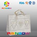 Unique Design White / Red Custom Printed Paper Bags With Handle