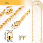 Shoulder Crossbody Gold Chain Bag Strap With Lobster Clasps Diy Handbag Purse