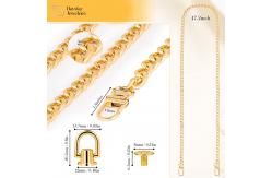 China Shoulder Crossbody Gold Chain Bag Strap With Lobster Clasps Diy Handbag Purse supplier