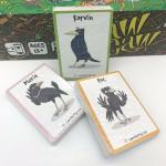 Custom CMYK Printed Cardboard Paper Card Games With Plastic Tray