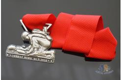 China Custom 3D Race Running Awards With 864*38mm Red Ribbon Personalized supplier