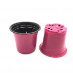 Cylindrical 0.5L Mini White Plastic Flower Pots Easy Transplanting