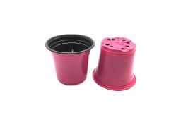 China Cylindrical 0.5L Mini White Plastic Flower Pots Easy Transplanting supplier