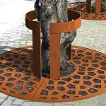 Outdoor Corten Steel Tree Grating Street Metal Tree Protection Grate Tree Grills for sale