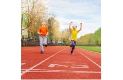 China Eco Friendly Synthetic Sports Flooring All-Weather Usage Red Playground supplier