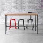 Industrial Style Bar Table Stool Set Wooden 1.2m With PVC Edging