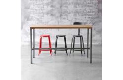 China Industrial Style Bar Table Stool Set Wooden 1.2m With PVC Edging supplier