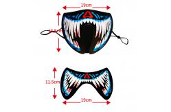 China USB Rechargeable Voice LED Face Mask 4 Flashing Modes For Party Halloween supplier