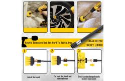 China 8pcs Power Drill Scrubber Brush Set Attachment 30x30 Extension Cloth Microfiber supplier