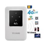 150Mbps 10Users WPS SMS Mifis Wireless 4g Lte Wifi 4g Sim Card Router With Battery for sale