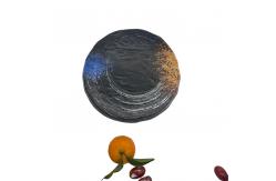 China Restaurant Personalised Melamine Round Plate Anti Scratch Galaxy Pattern supplier