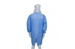 China 5pcs/Bag Dustproof Disposable Lab Coats With Shirt / Korean / Knitted Collar Style supplier
