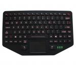 5VDC 91 Keys IP67 Dynamic Silicone Rugged Keyboard with touchpad for sale