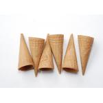 Custom Size Chocolate Covered Waffle Cones For Shop , Golden Color for sale