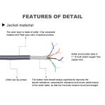 Luminous Ethernet Patch Cable 4P PVC LSZH Jacket High Speed Copper Cable