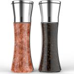 Manual Brushed 295g 192mm 200ml Stainless Steel Salt Grinder for sale