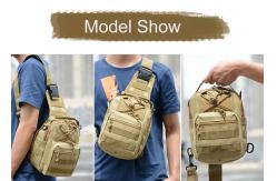 China Shockproof Lightweight Men Chest Sling Bag , Polyester Crossbody Day Pack supplier