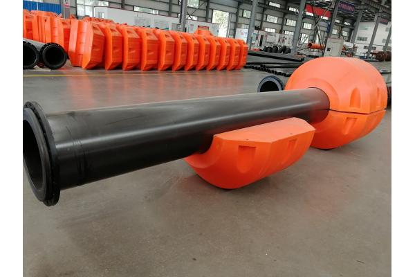 Yellow/Orange Cylinder Shape HDPE Pipe Floater For Customer Needs