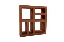 China Red Clay Lattice Bricks Fence Ceramic Screen Blocks supplier