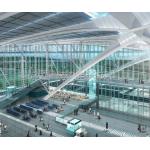 UV Resistant Prefabricated Steel Structures Large Span Prefab Bus / Train Station