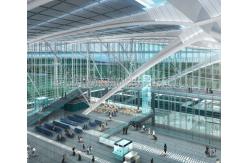 China UV Resistant Prefabricated Steel Structures Large Span Prefab Bus / Train Station supplier