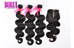 China Body Wave Indian Human Hair Extensions With Lace Closure In Mozambique Soft supplier