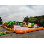 Commercial Outdoor Inflatable Sport Game Inflatable Simulated City Road Inflatable Race Track Air Tumble Track for sale